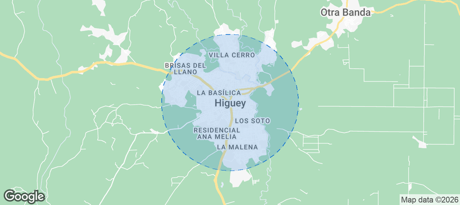 Higüey Airbnb map